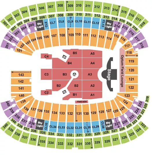 ED SHEERAN Seating Map Seating Chart