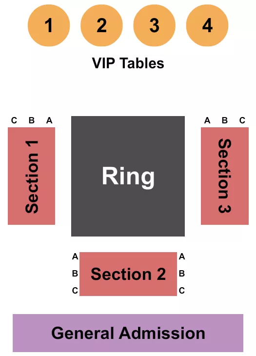 WRESTLING Seating Map Seating Chart