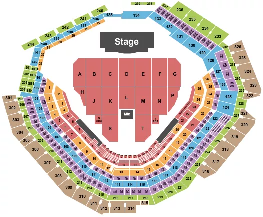 BRUNO MARS Seating Map Seating Chart