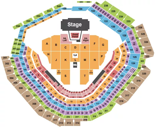 NOAH KAHAN Seating Map Seating Chart