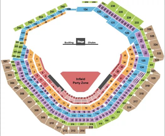 RODEO 2 Seating Map Seating Chart