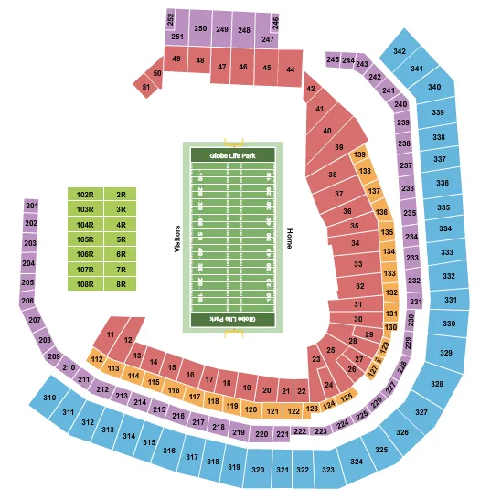FOOTBALL Seating Map Seating Chart