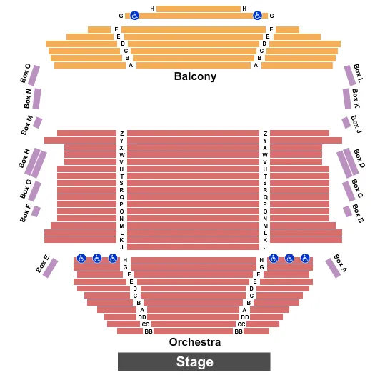 END STAGE Seating Map Seating Chart