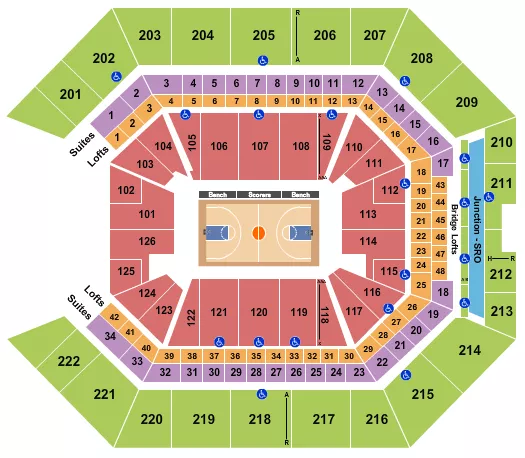 BASKETBALL NCAA TOURNAMENT Seating Map Seating Chart
