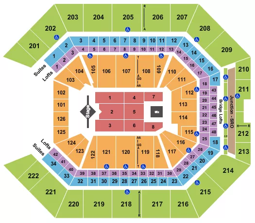 J COLE Seating Map Seating Chart