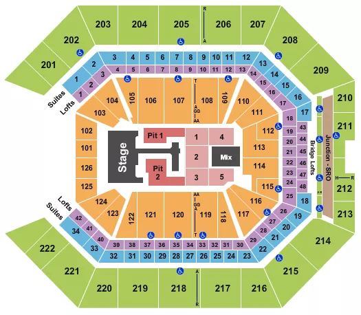 TEDDY SWIMS Seating Map Seating Chart