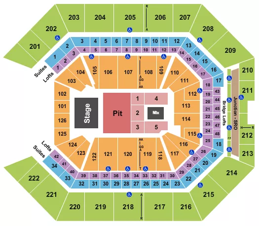 THE RED CLAY STRAYS Seating Map Seating Chart
