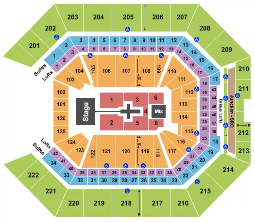 TOBYMAC Seating Map Seating Chart