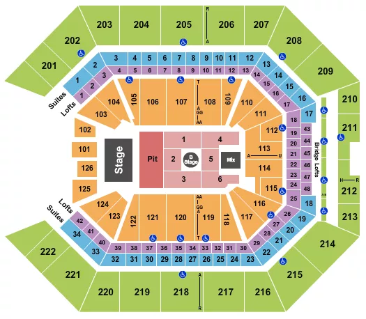 TYLER CHILDERS Seating Map Seating Chart