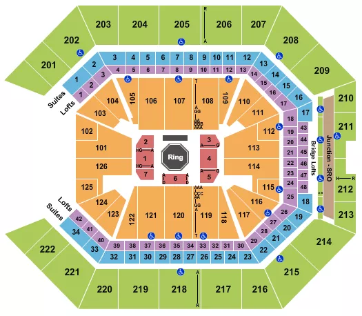UFC Seating Map Seating Chart
