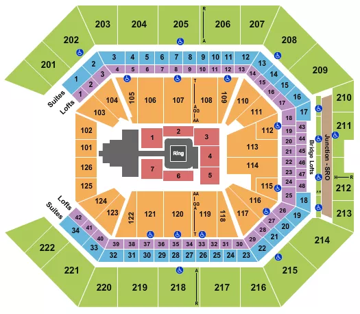 WWE Seating Map Seating Chart