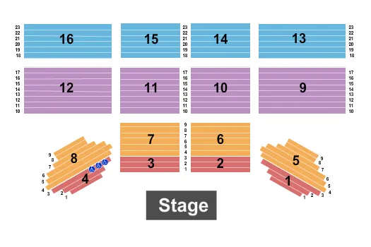 GRAND EVENT CENTER AT GOLDEN NUGGET LAKE CHARLES ENDSTAGE Seating Map Seating Chart