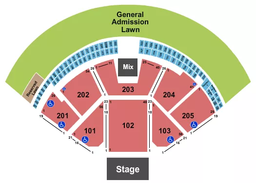 END STAGE Seating Map Seating Chart