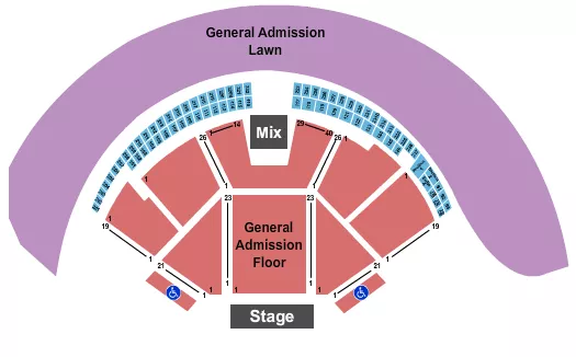 ENDSTAGE GA LAWN Seating Map Seating Chart