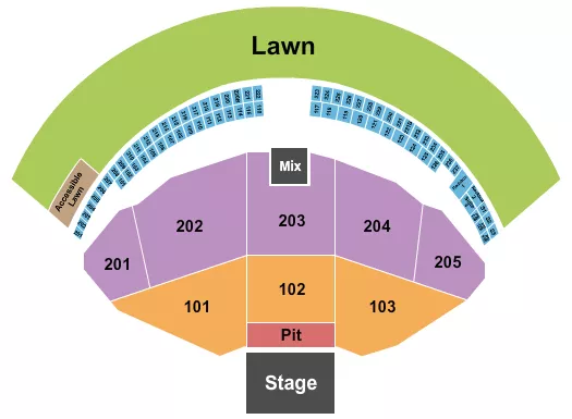 NEIL YOUNG Seating Map Seating Chart