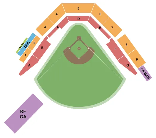 BASEBALL Seating Map Seating Chart