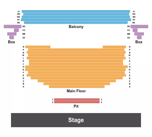 ENDSTAGE Seating Map Seating Chart