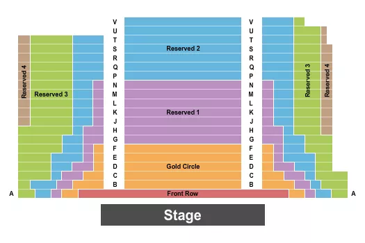 ENDSTAGE GC FRONT ROW RESERVED Seating Map Seating Chart