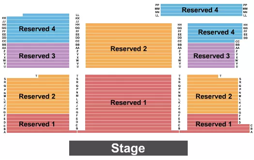 ENDSTAGE 8 Seating Map Seating Chart