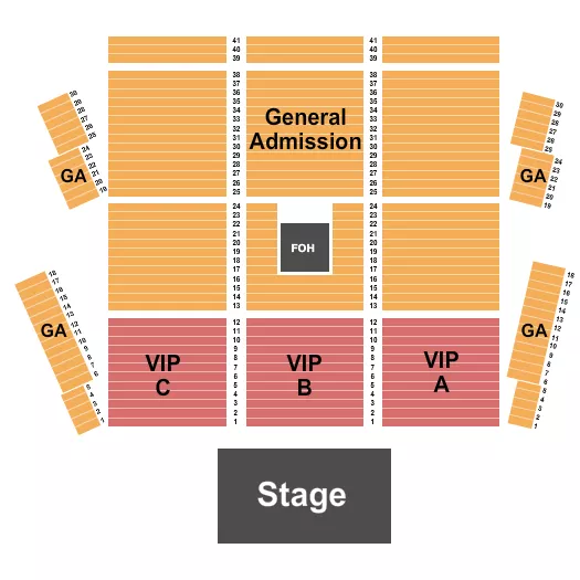 ENDSTAGE Seating Map Seating Chart