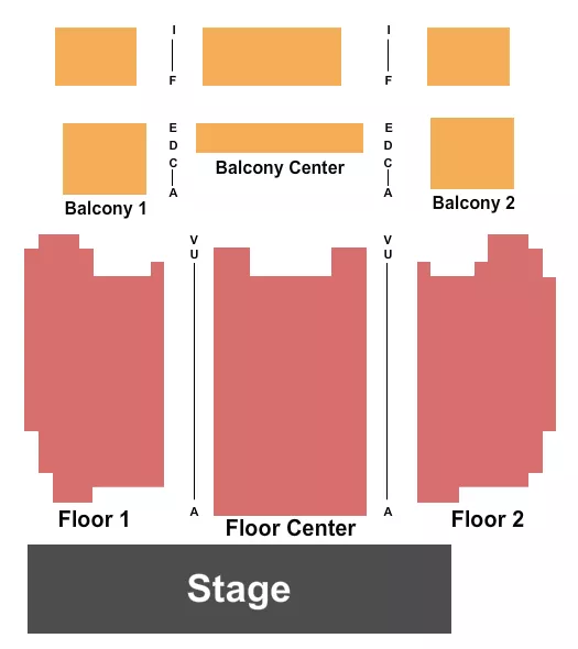 ENDSTAGE Seating Map Seating Chart