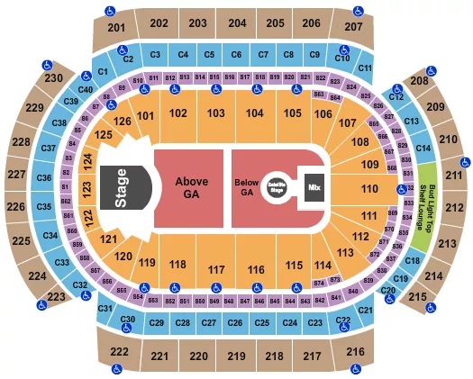 PHOEBE BRIDGERS Seating Map Seating Chart