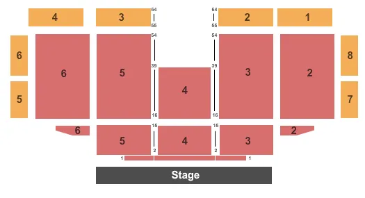 END STAGE Seating Map Seating Chart