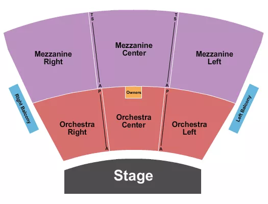 ENDSTAGE W OUT VIP Seating Map Seating Chart
