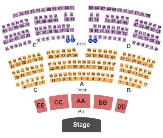 END STAGE Seating Map Seating Chart