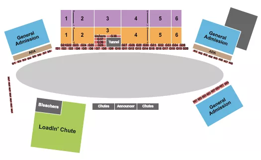 GRANT COUNTY FAIRGROUNDS WA DEMO DERBY Seating Map Seating Chart