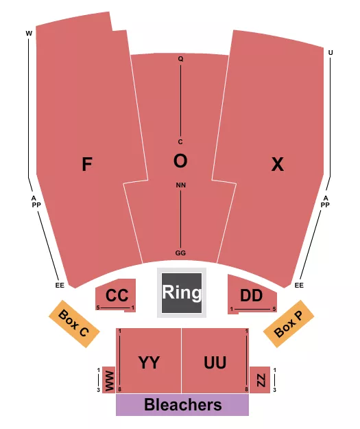 MMA Seating Map Seating Chart