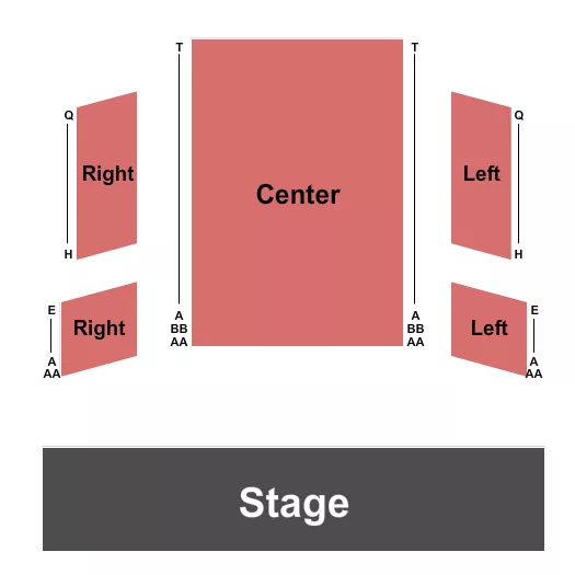 ENDSTAGE NO TABLES Seating Map Seating Chart