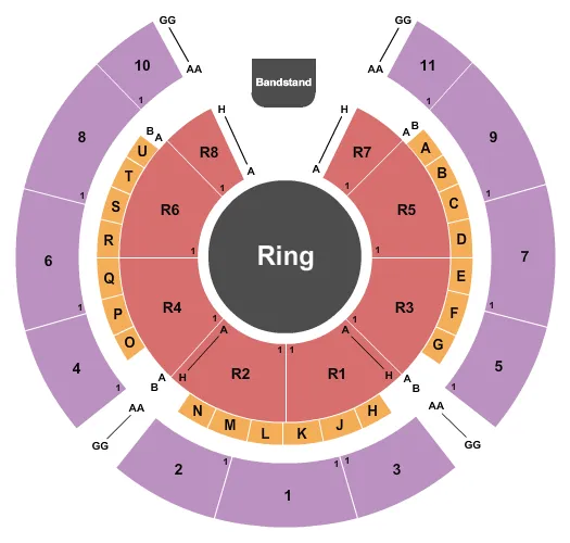 BIG APPLE CIRCUS Seating Map Seating Chart