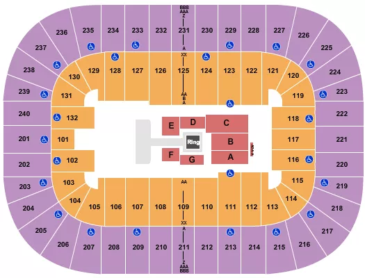 AEW Seating Map Seating Chart