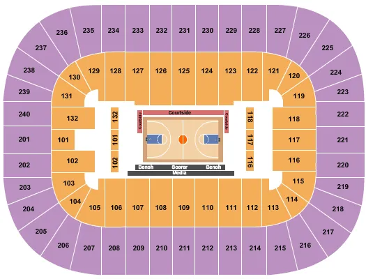 BASKETBALL HBCU Seating Map Seating Chart