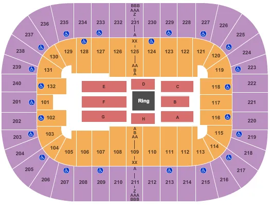 CENTER STAGE Seating Map Seating Chart