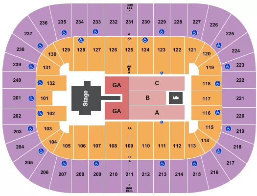 CHRIS STAPLETON Seating Map Seating Chart