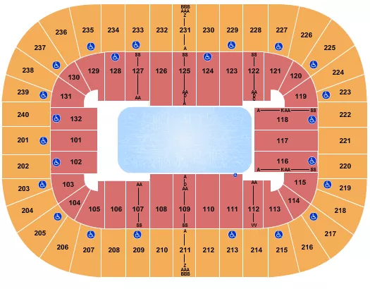 DISNEY ON ICE Seating Map Seating Chart