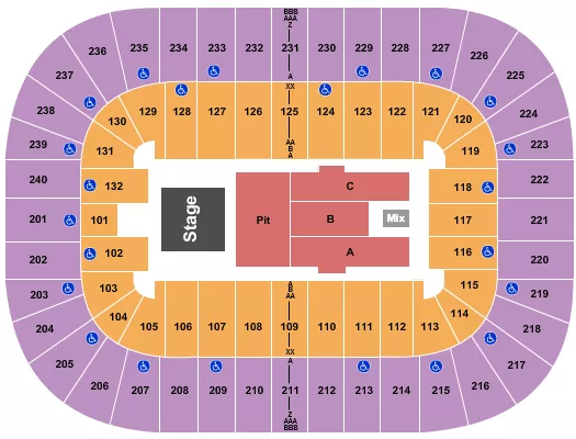 ENDSTAGE GA PIT Seating Map Seating Chart