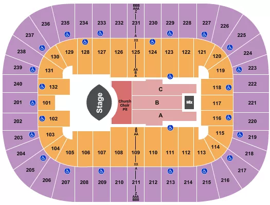 ERIC CHURCH Seating Map Seating Chart