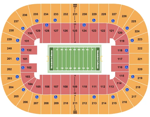 FOOTBALL Seating Map Seating Chart