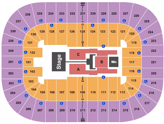 TOBYMAC Seating Map Seating Chart
