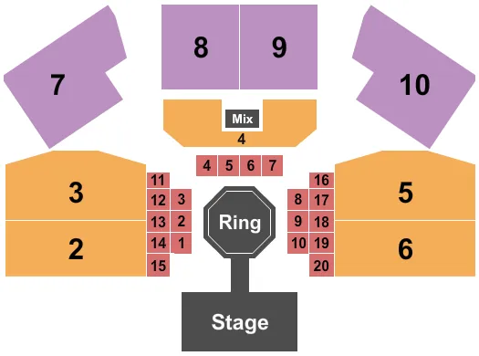 GREY EAGLE RESORT CASINO MMA 2 Seating Map Seating Chart
