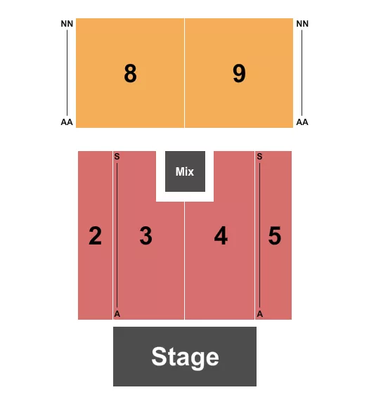 GREY EAGLE RESORT CASINO ENDSTAGE 2 Seating Map Seating Chart