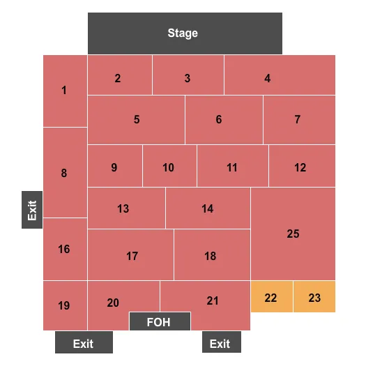 TOWN MOUNTAIN Seating Map Seating Chart