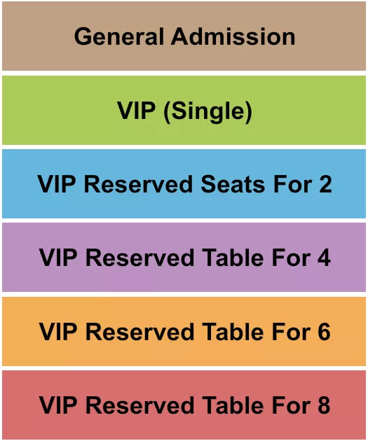 GA VIP TABLES Seating Map Seating Chart
