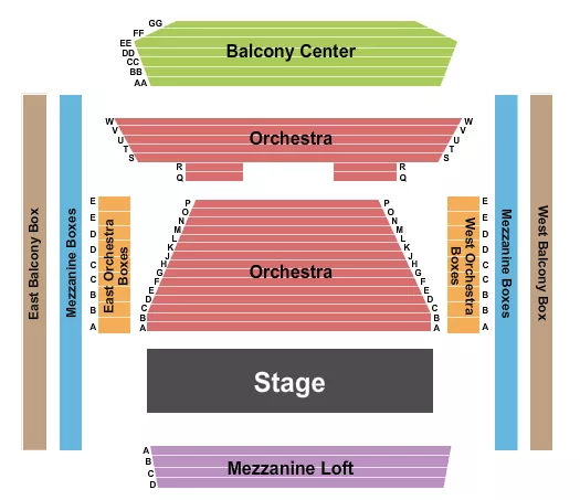 ENDSTAGE 2 Seating Map Seating Chart