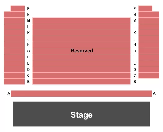END STAGE Seating Map Seating Chart