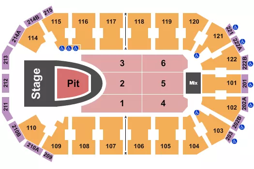 FOR KING AND COUNTRY Seating Map Seating Chart