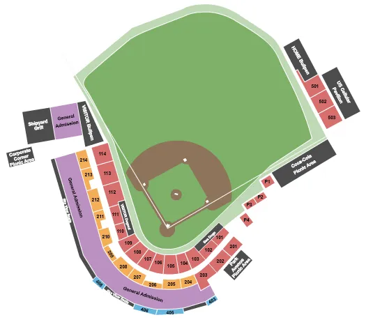 BASEBALL Seating Map Seating Chart